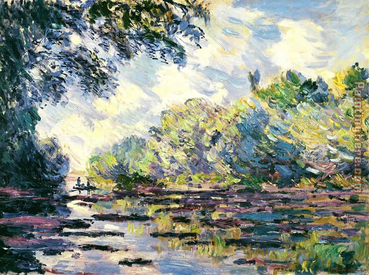 Section of the Seine near Giverny painting - Claude Monet Section of the Seine near Giverny art painting